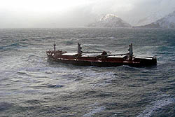 M/V Selendang Ayu Oil Spill Unalaska 2004 - photo courtesy of US Fish and Wildlife